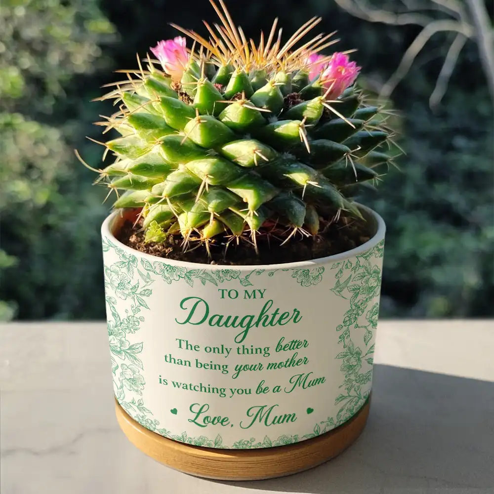 Custom Photo Pencil Sketch The Only Thing Better Than Being Your Mother - Personalized Ceramic Plant Pot - Image 5