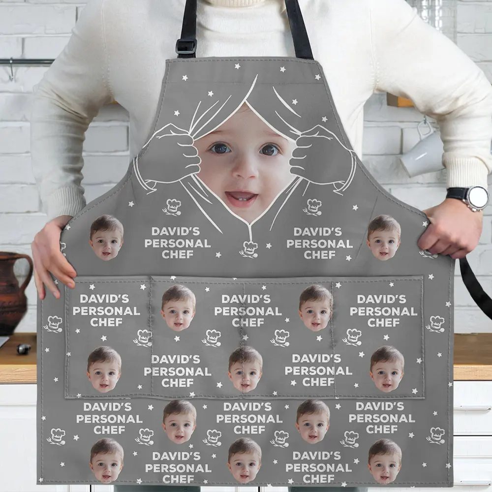 Custom Photo Personal Chef Husband - Personalized Apron - Image 3