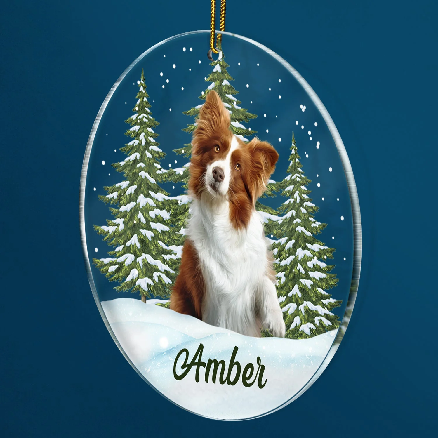 Custom Photo Pet Face - Christmas Gift For Dog Lovers, Cat Lovers, Pet Lovers, Pet Memorial - Personalized Circle Acrylic Ornament - Image 3