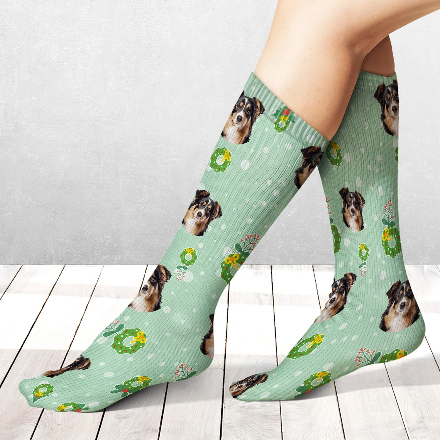 Custom Photo Pet Face Family - Gift For Family, Pet Lovers - Personalized Socks - Image 3