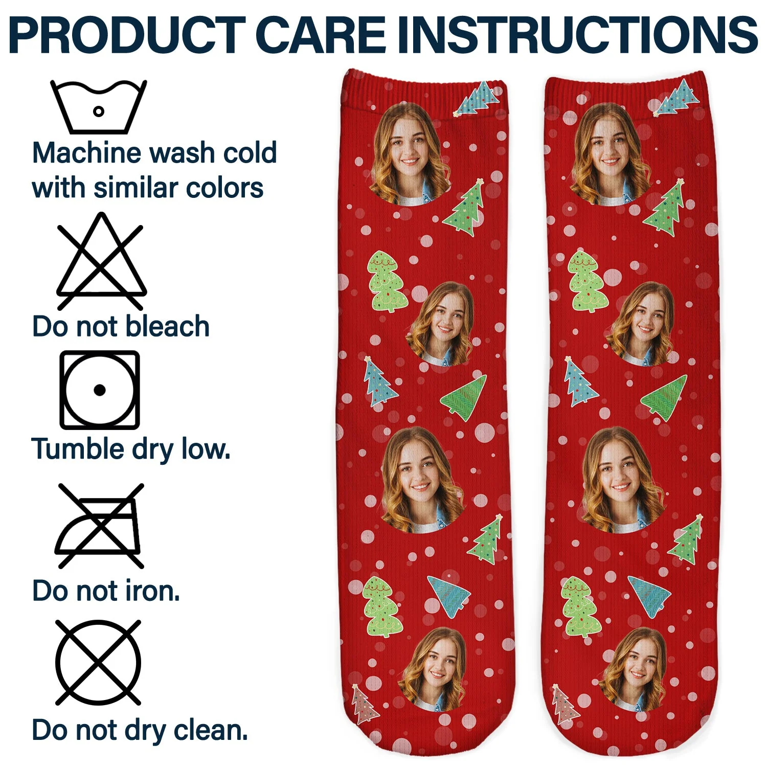 Custom Photo Pet Face Family - Gift For Family, Pet Lovers - Personalized Socks - Image 7