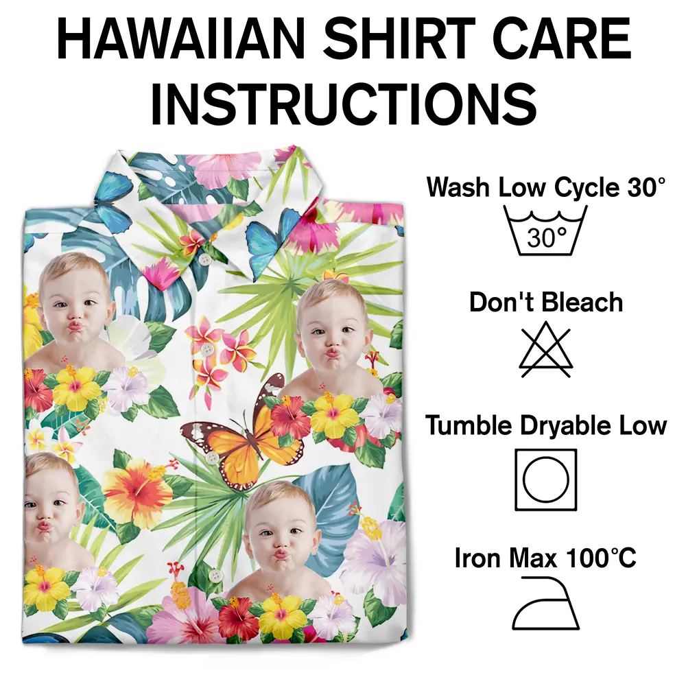 Custom Photo Pet Face Family Tropical Background - Personalized Hawaiian Shirt - Image 8