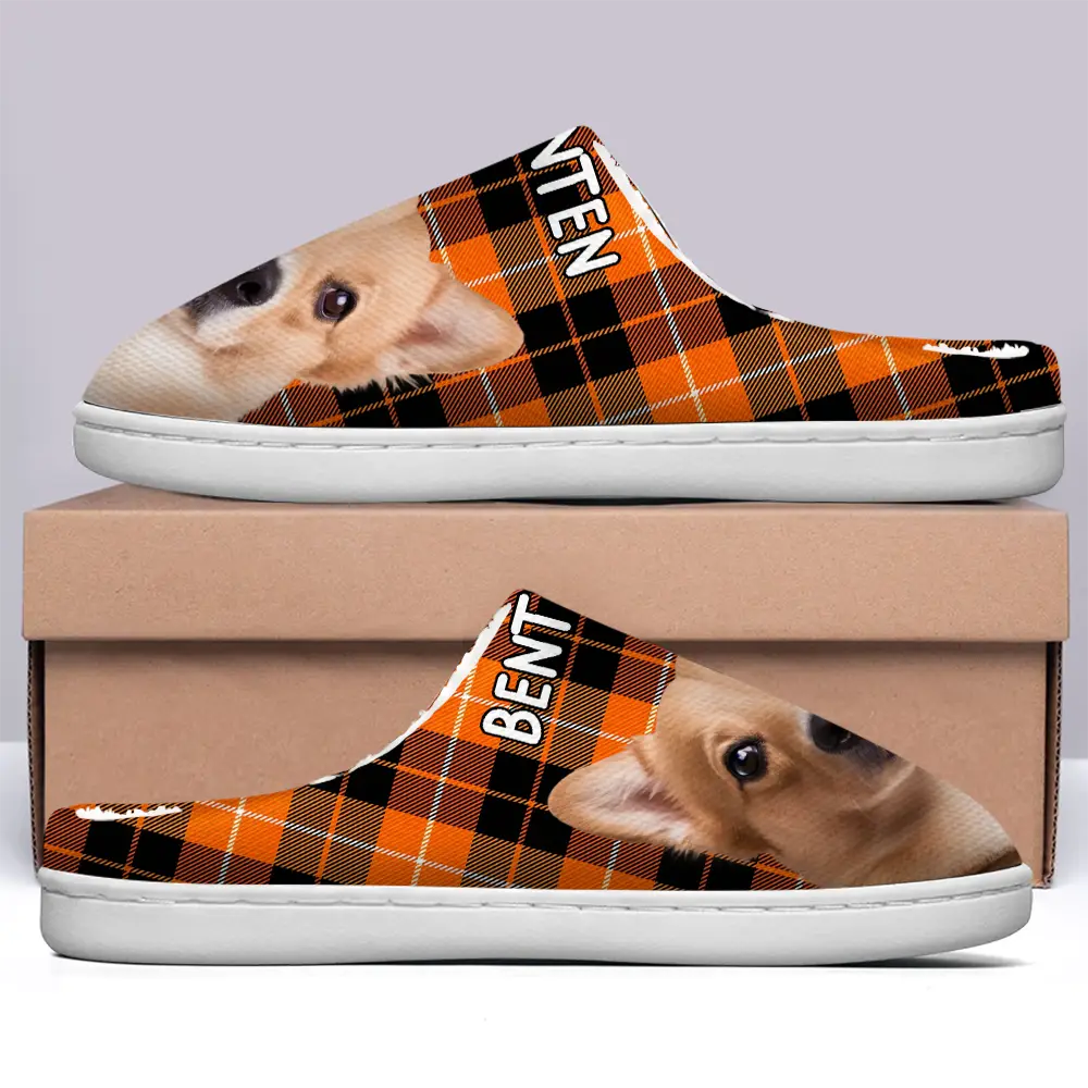 Custom Photo Pet Face - Personalized Fluffy Slippers - Image 5