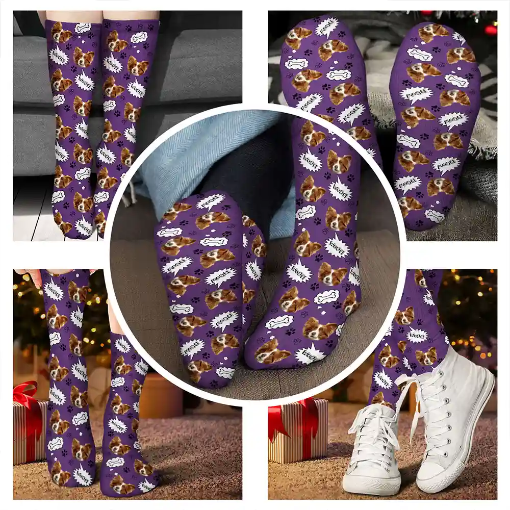 Custom Photo Pet Face - Personalized Socks - Image 5