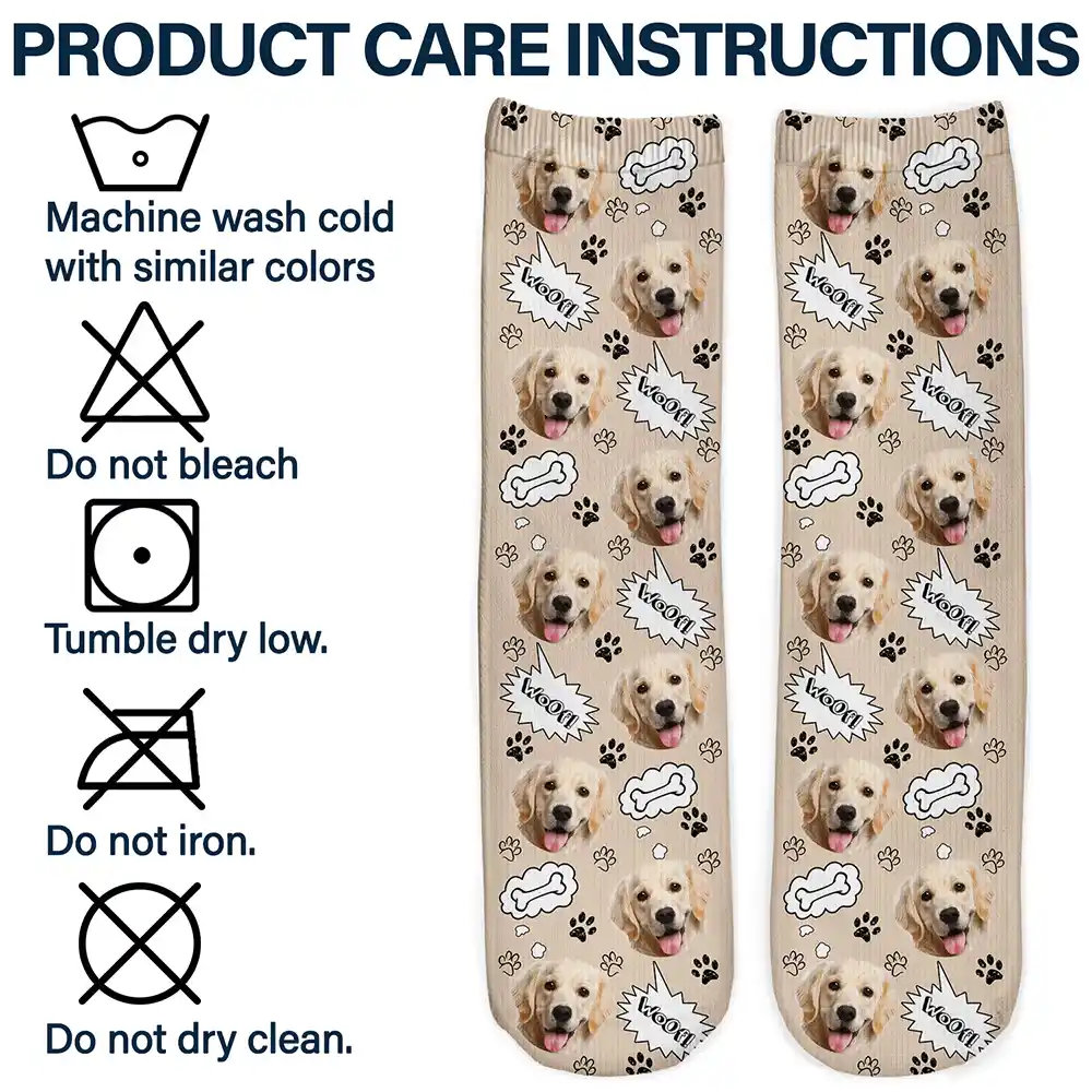Custom Photo Pet Face - Personalized Socks - Image 7