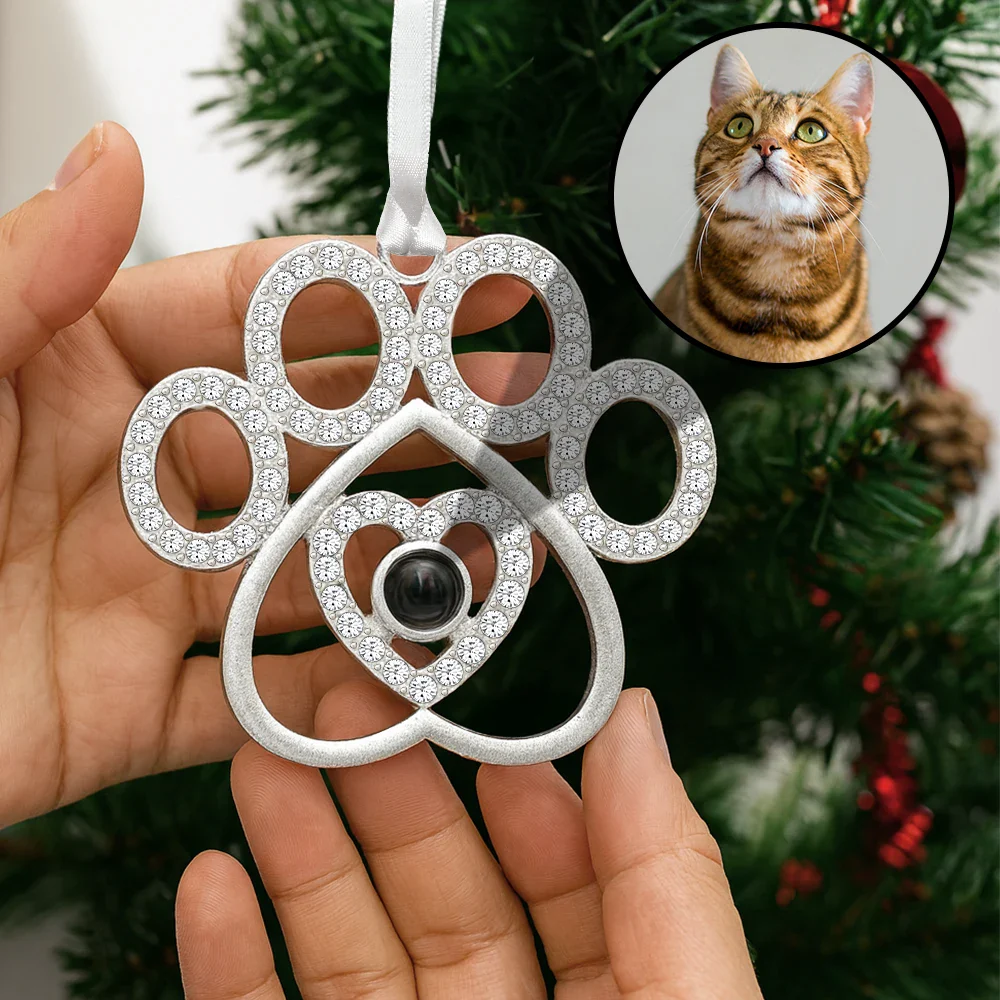 Custom Photo Pet Lover Dog Cat Mom Dad - Personalized Photo Projection Ornament - Image 2