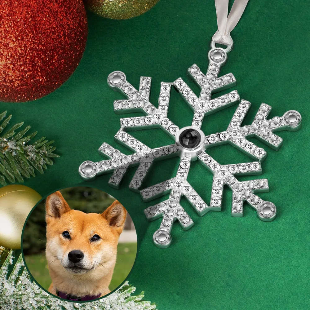 Custom Photo Pet Lover Dog Cat Mom Dad - Personalized Photo Projection Ornament - Image 4