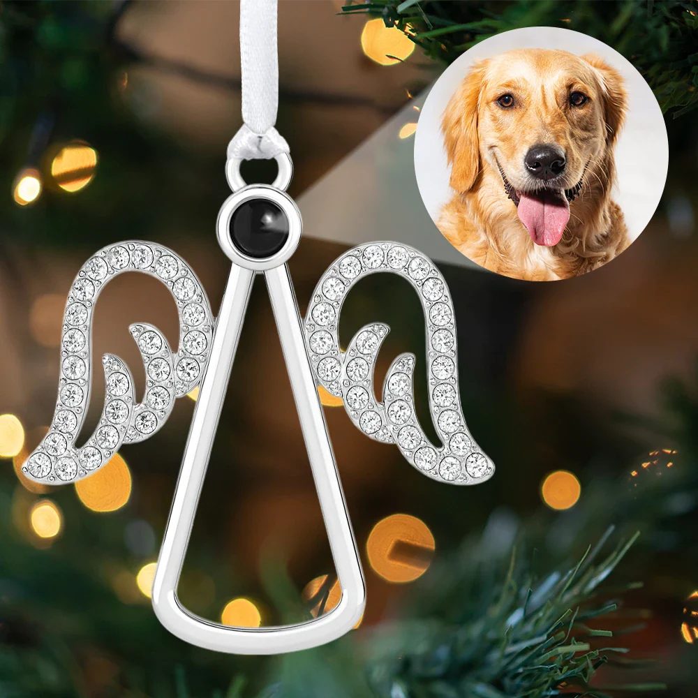 Custom Photo Pet Lover Dog Cat Mom Dad - Personalized Photo Projection Ornament - Image 5