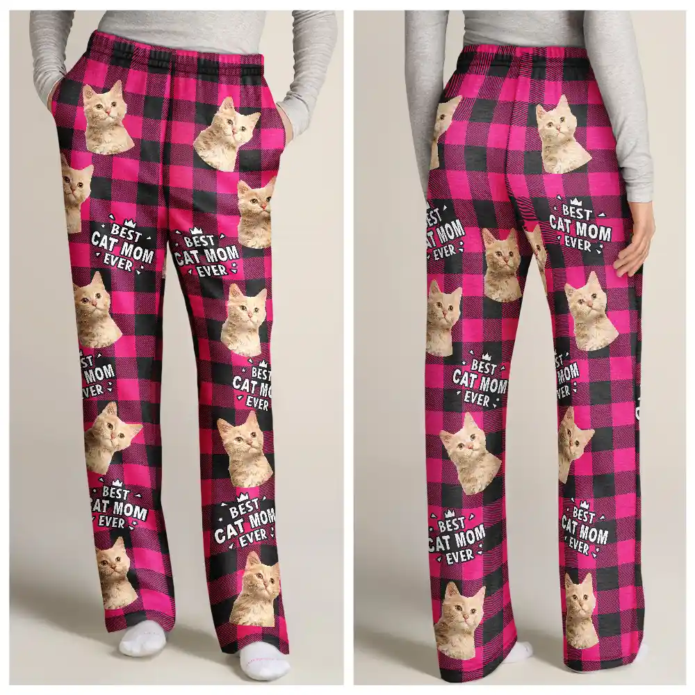 Custom Photo Pet Lovers Face Cut - Personalized Pajama Pants - Image 4