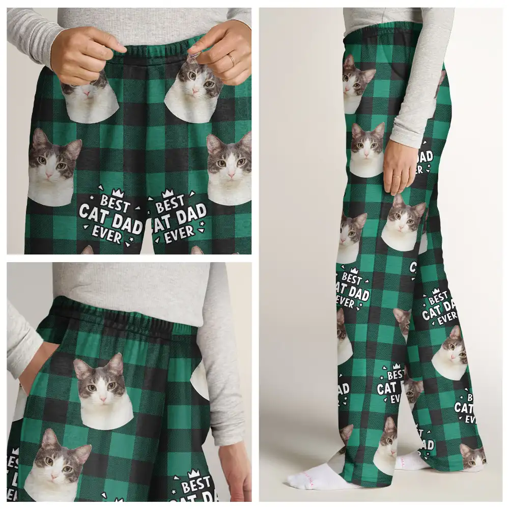Custom Photo Pet Lovers Face Cut - Personalized Pajama Pants - Image 8