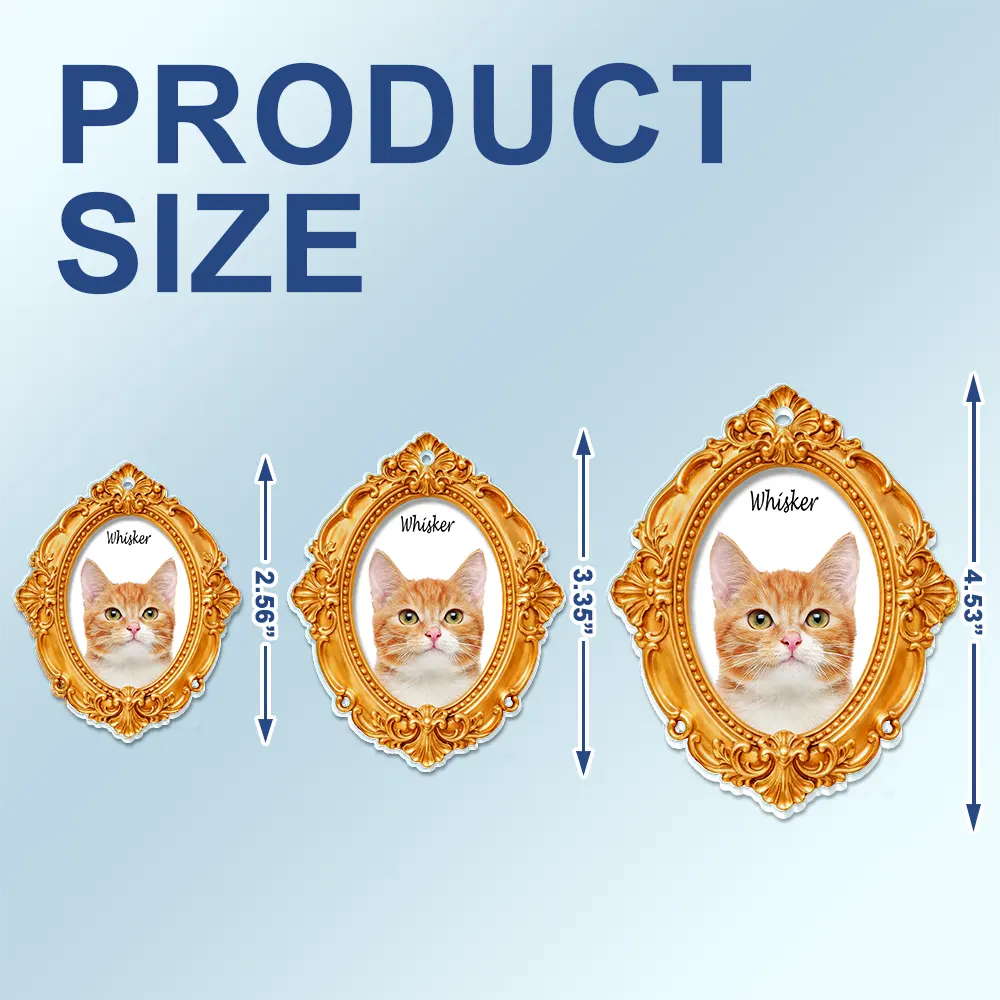 Custom Photo Pet Memorial Ornate Frame Gift For Pet Lovers - Personalized Acrylic Car Hanger - Image 5