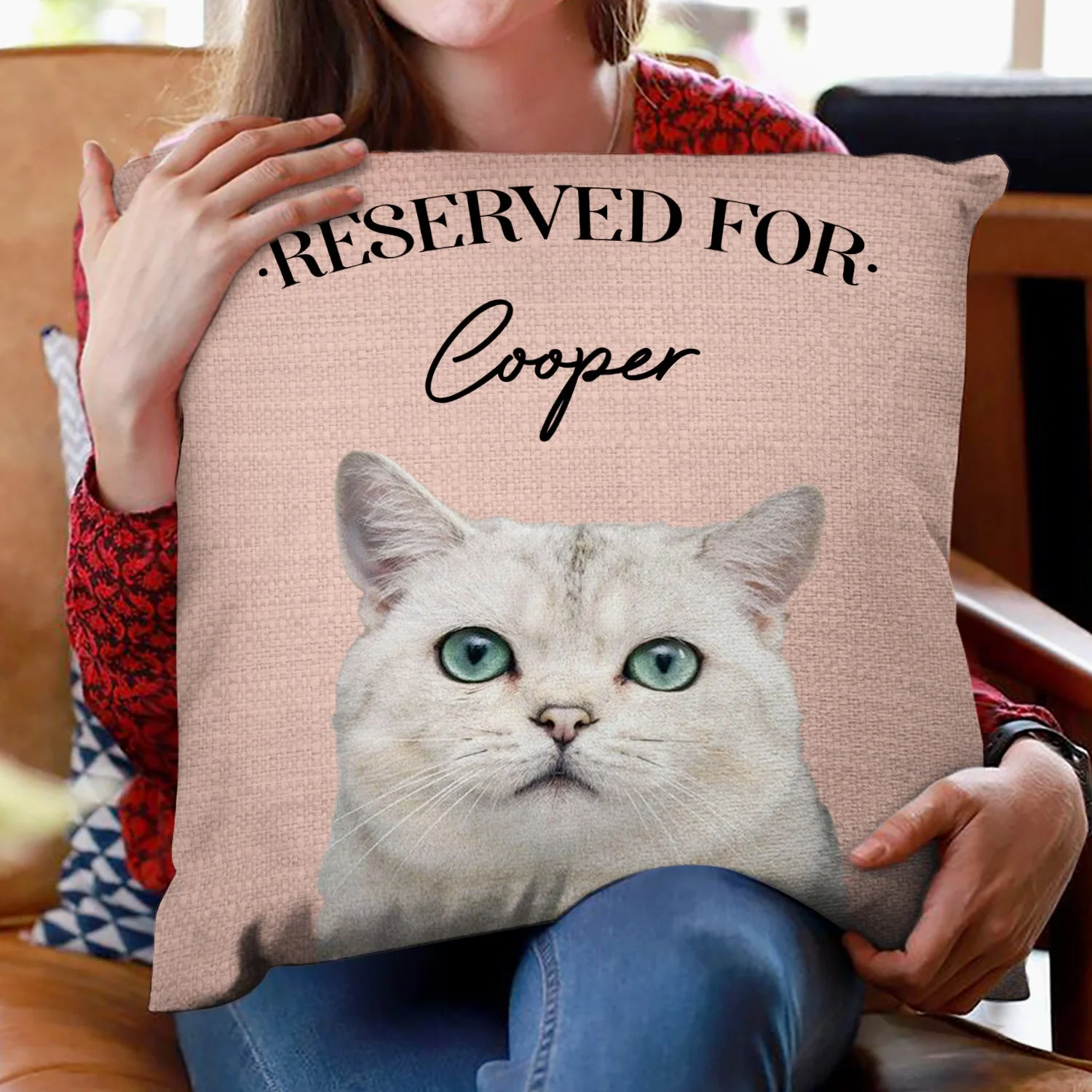 Custom Photo Pet Reserved For - Gift For Pet Lovers, Family - Personalized Pillow - Image 3