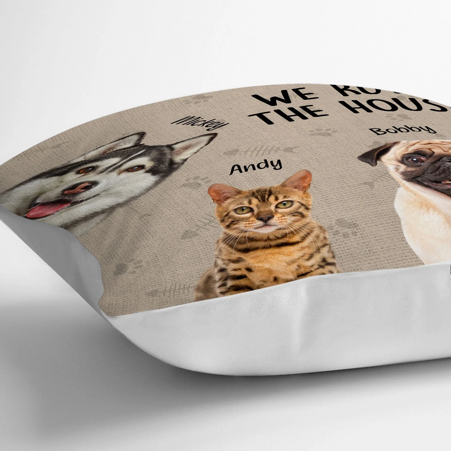 Custom Photo Pet We Rule The House - Gift For Pet Lovers - Personalized Pillow - Image 4