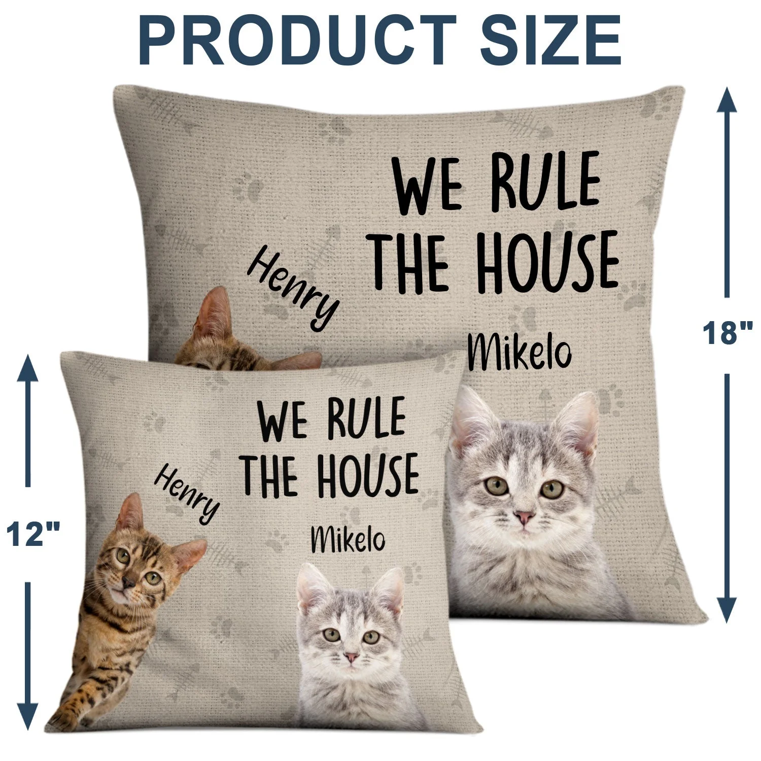 Custom Photo Pet We Rule The House - Gift For Pet Lovers - Personalized Pillow - Image 5