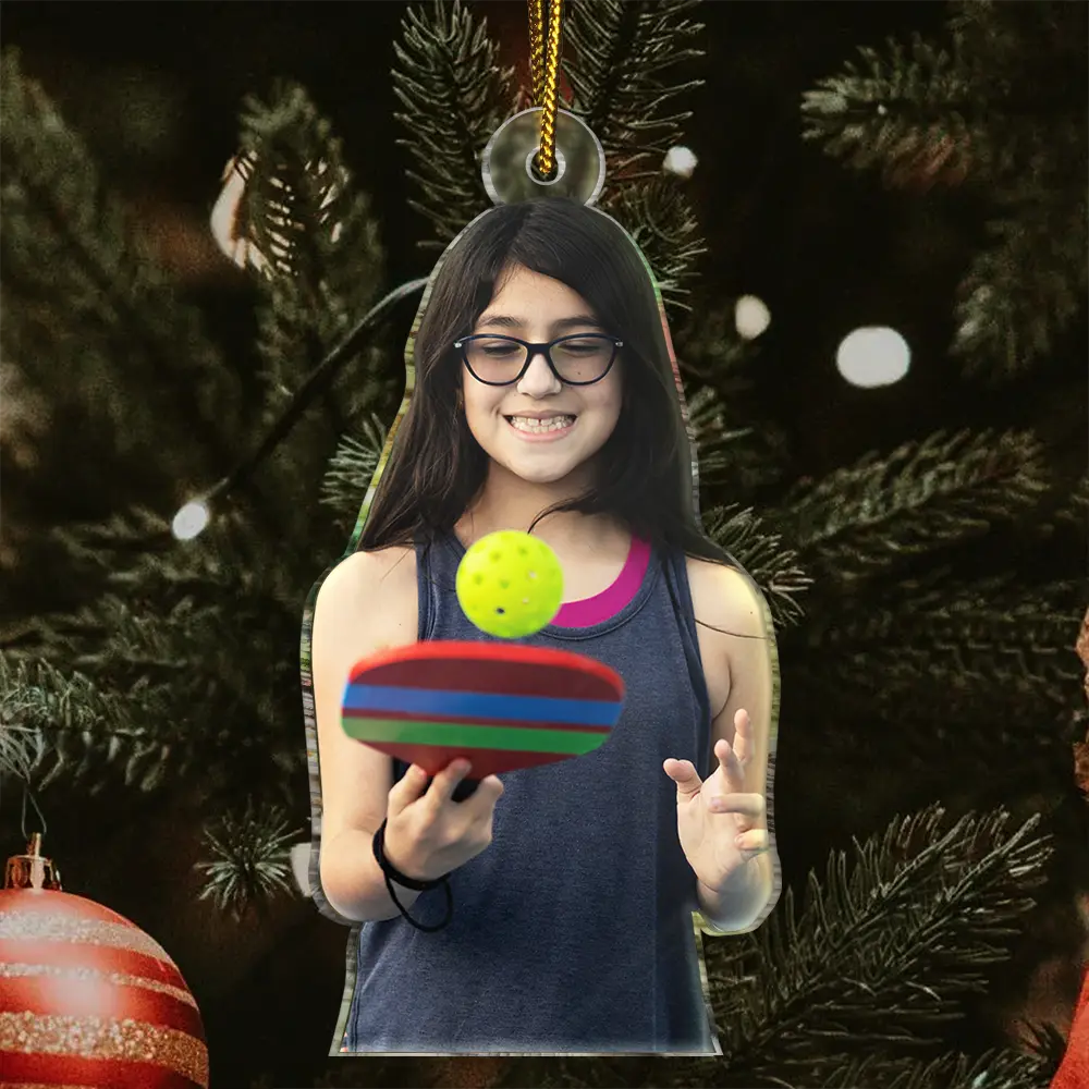 Custom Photo Pickleball Christmas Decorations - Personalized Acrylic Photo Ornament - Image 4