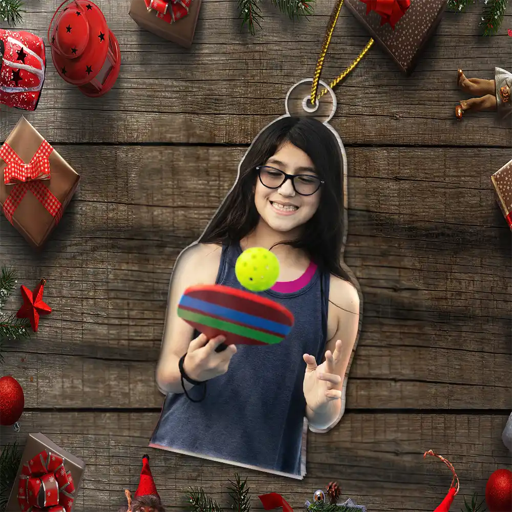 Custom Photo Pickleball Christmas Decorations - Personalized Acrylic Photo Ornament - Image 7