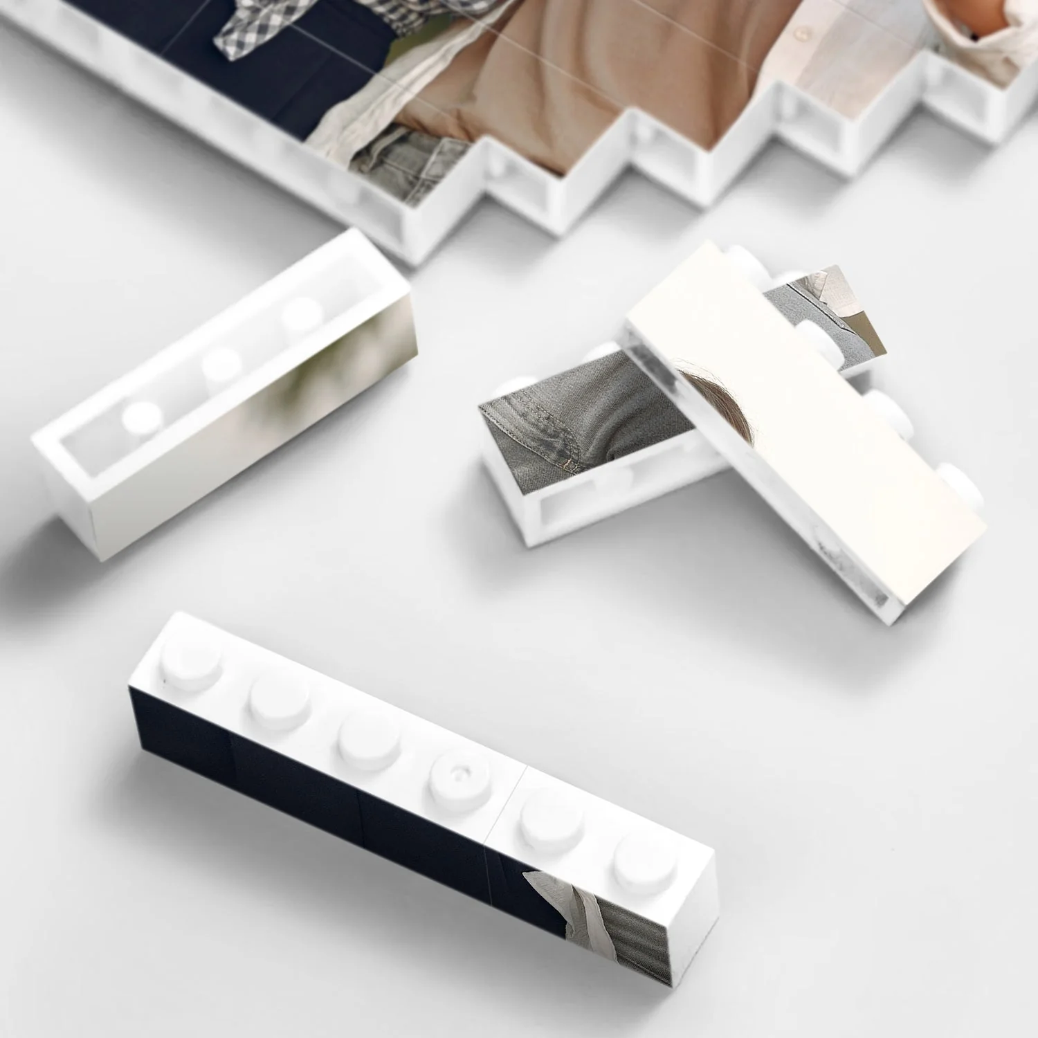 Custom Photo Picture - Gift For Mother, Family - Personalized Vertical Rectangle Building Brick Blocks - Image 4