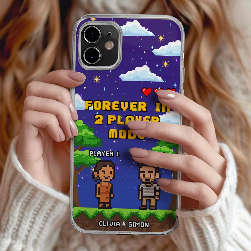 Custom Photo Pixel Art Standee 2 Player Mode - Personalized Clear Phone Case - Image 4