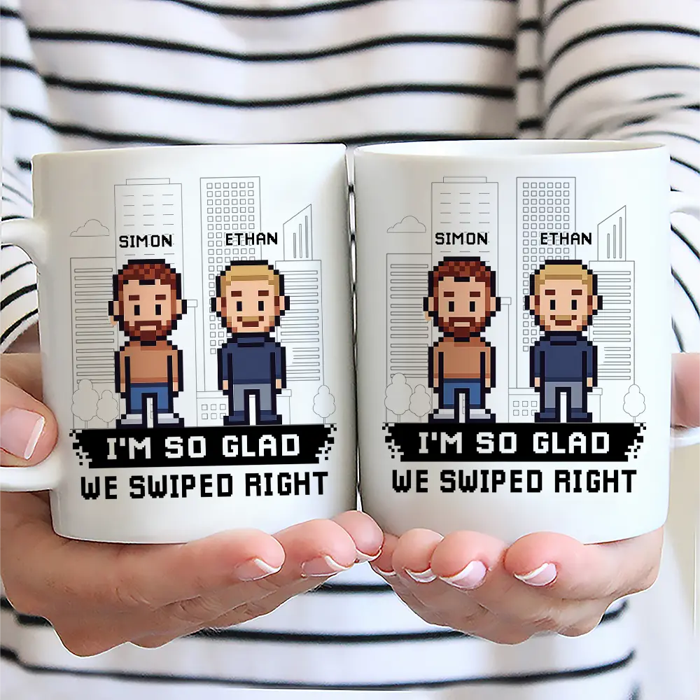 Custom Photo Pixel Art Standee Started With A Message - Personalized Mug - Image 4