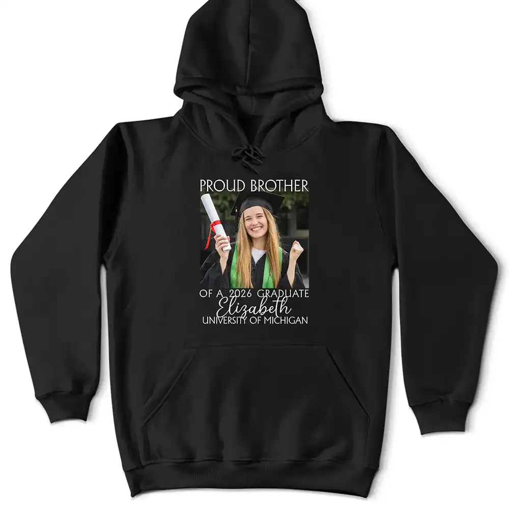 Custom Photo Proud Family Of A 2026 Graduation - Personalized T Shirt - Image 6
