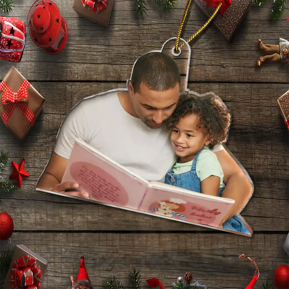 Custom Photo Reading Lovers - Personalized Acrylic Photo Ornament - Image 7