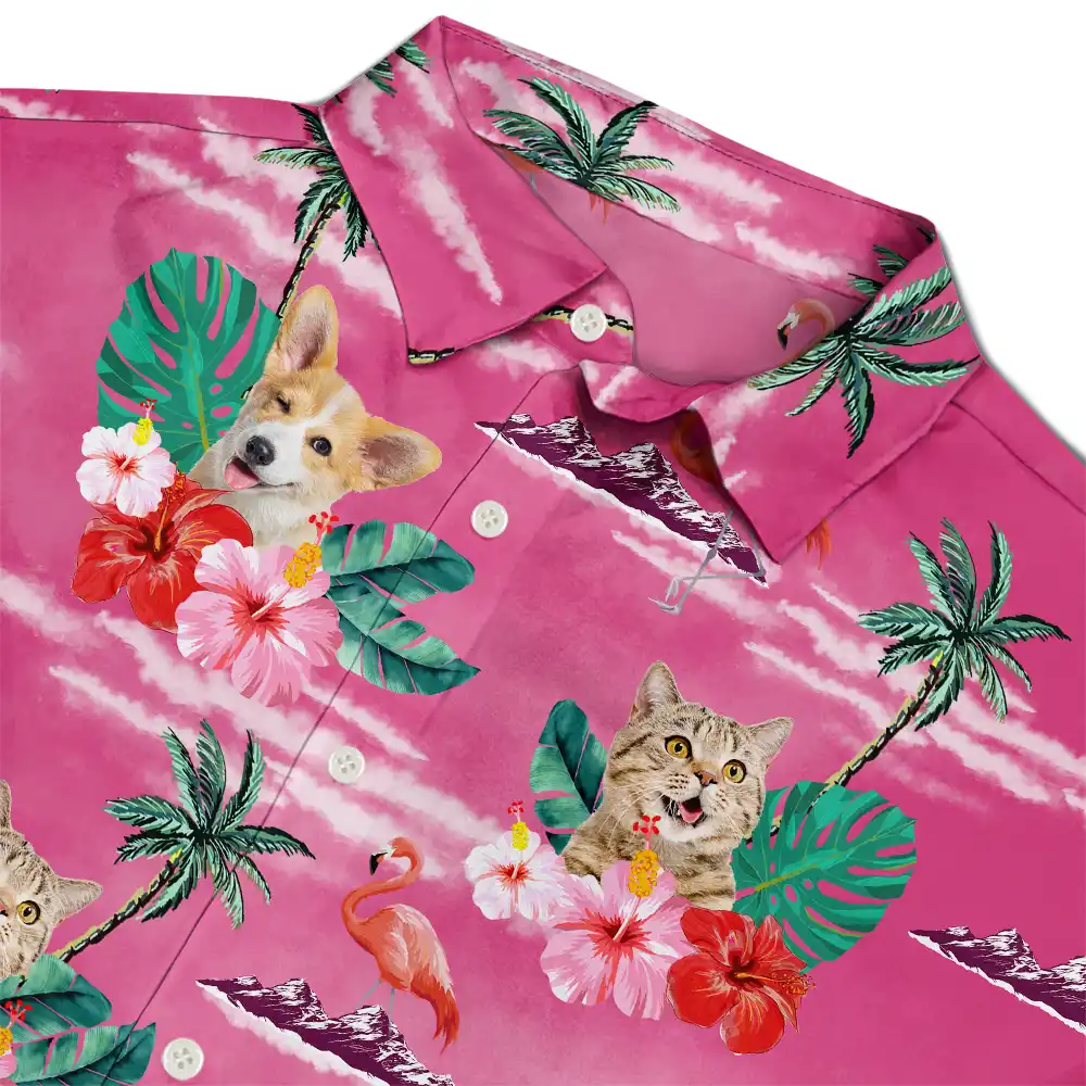 Custom Photo Ready To Go To The Beach Pet Face - Personalized Hawaiian Shirt - Image 5