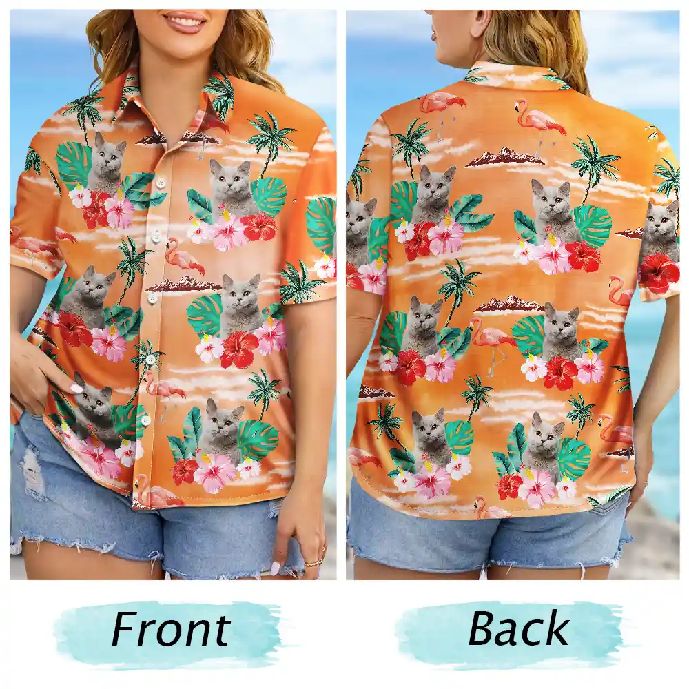 Custom Photo Ready To Go To The Beach Pet Face - Personalized Hawaiian Shirt - Image 7