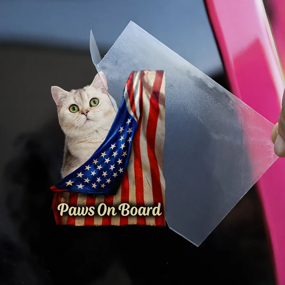 Custom Photo Realistic Flag Baby And Paws On Board - Personalized Decor Decal - Image 3