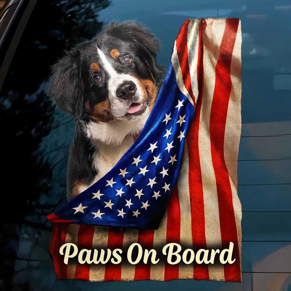 Custom Photo Realistic Flag Baby And Paws On Board - Personalized Decor Decal - Image 4