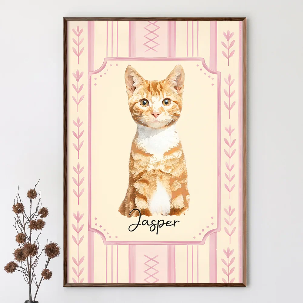Custom Photo Realistic Watercolor Art Dog Cat Pet Portrait - Personalized Poster - Image 4