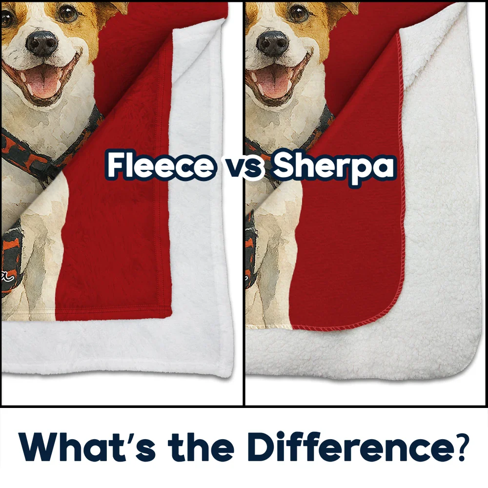 Custom Photo Realistic Watercolor Life Is Better With Dog - Personalized Fleece Blanket, Sherpa Blanket - Image 5