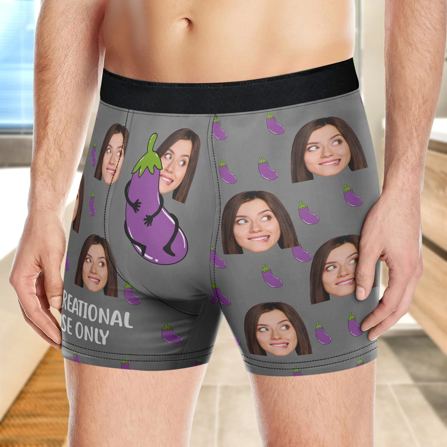 Custom Photo Recreational Use Only - Funny Gift For Husband, Boyfriend - Personalized Men's Boxer Briefs - Image 4