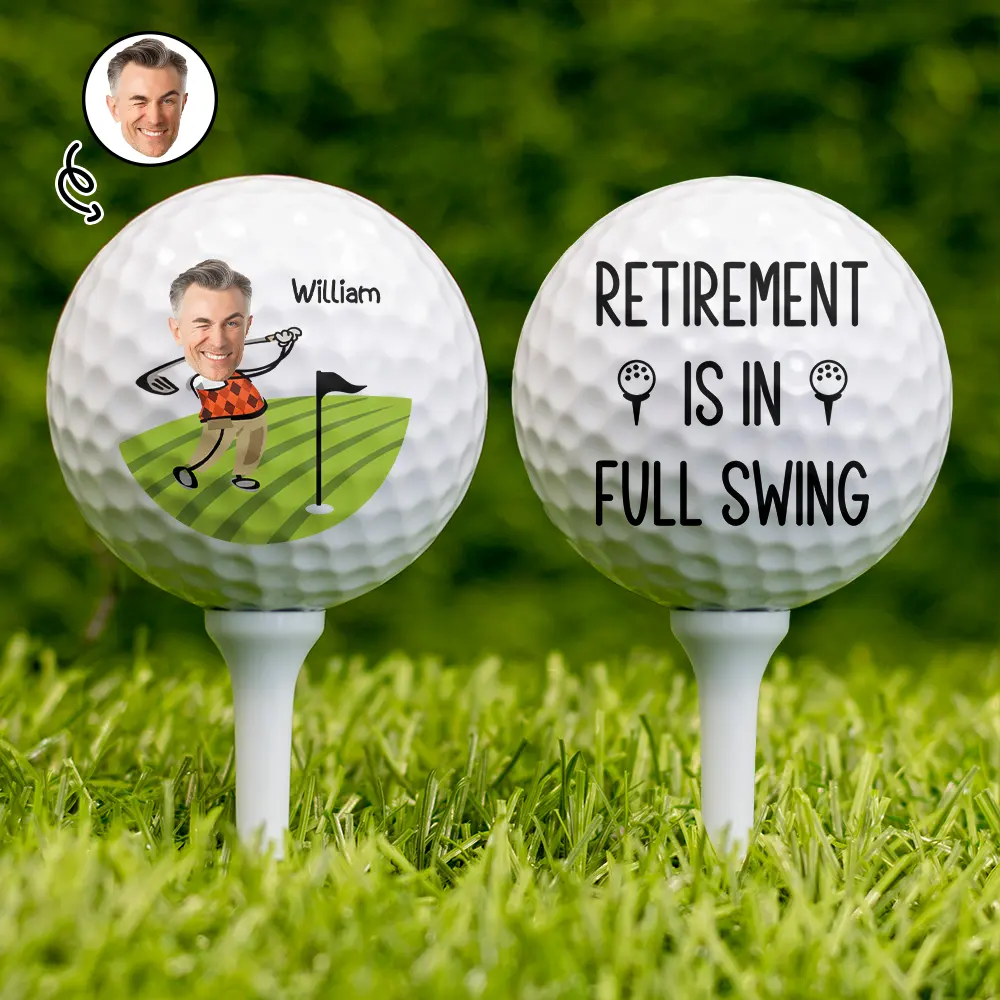 Custom Photo Retirement Is In Full Swing - Personalized Golf Ball