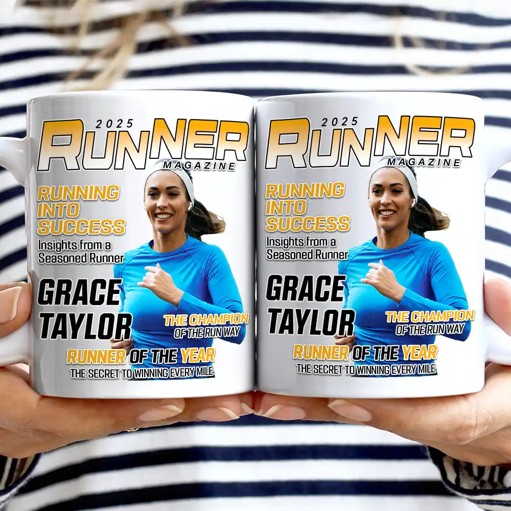 Custom Photo Runner Magazine - Personalized Mug - Image 3