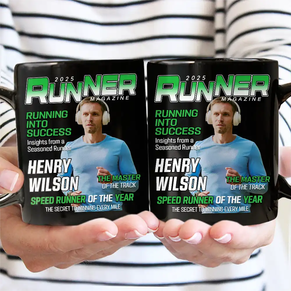 Custom Photo Runner Magazine - Personalized Mug - Image 4