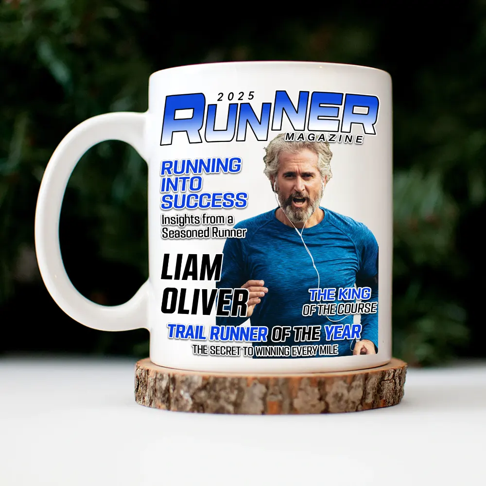 Custom Photo Runner Magazine - Personalized Mug - Image 5