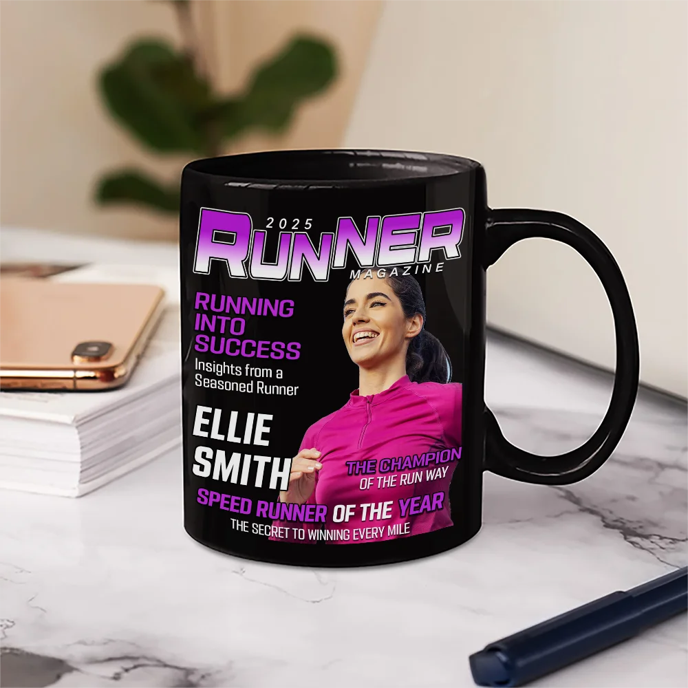 Custom Photo Runner Magazine - Personalized Mug - Image 6