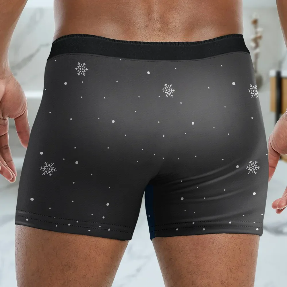 Custom Photo Santa's Got A Huge Package For You - Personalized Men's Boxer Briefs - Image 5