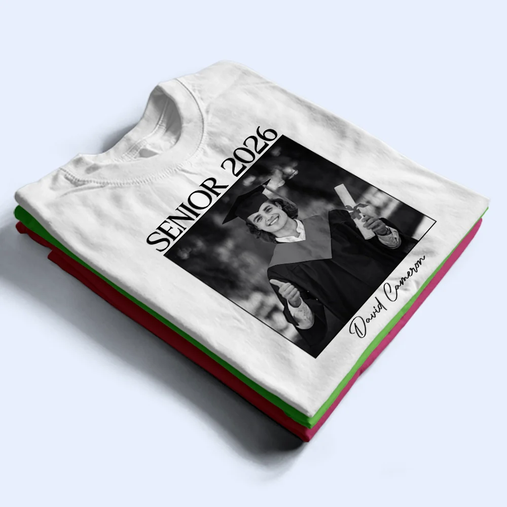 Custom Photo Senior Graduation Gift - Personalized T Shirt - Image 3