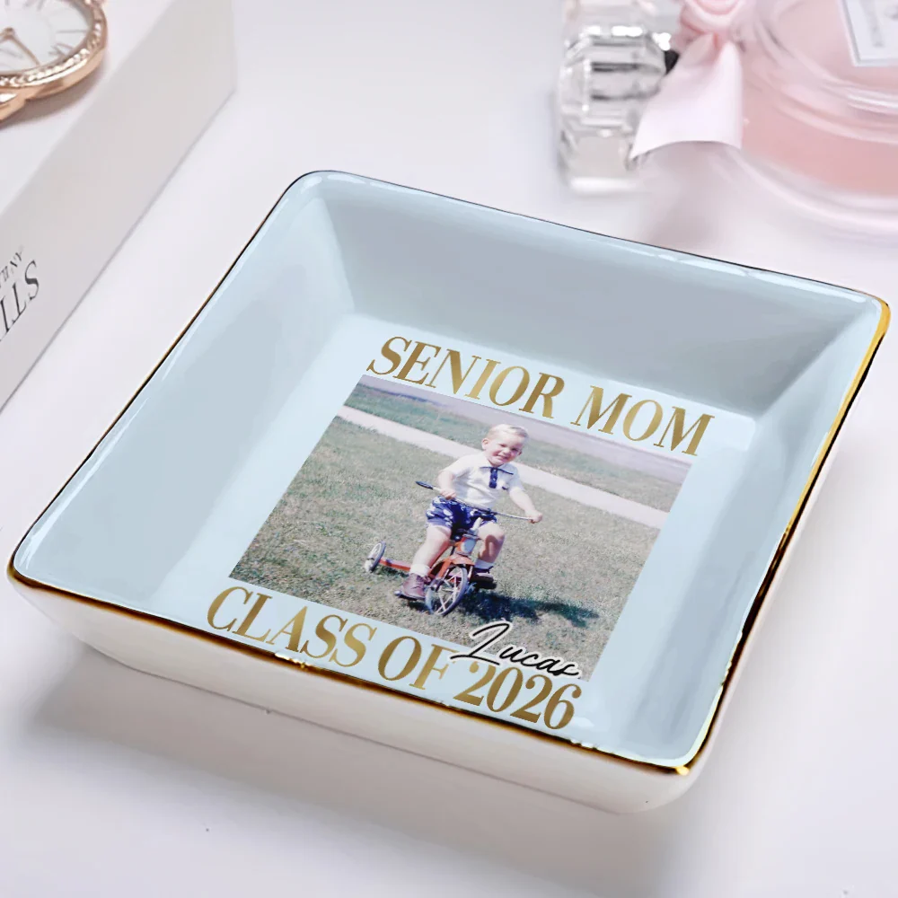 Custom Photo Senior Mom Graduation - Personalized Ring Dish - Image 2