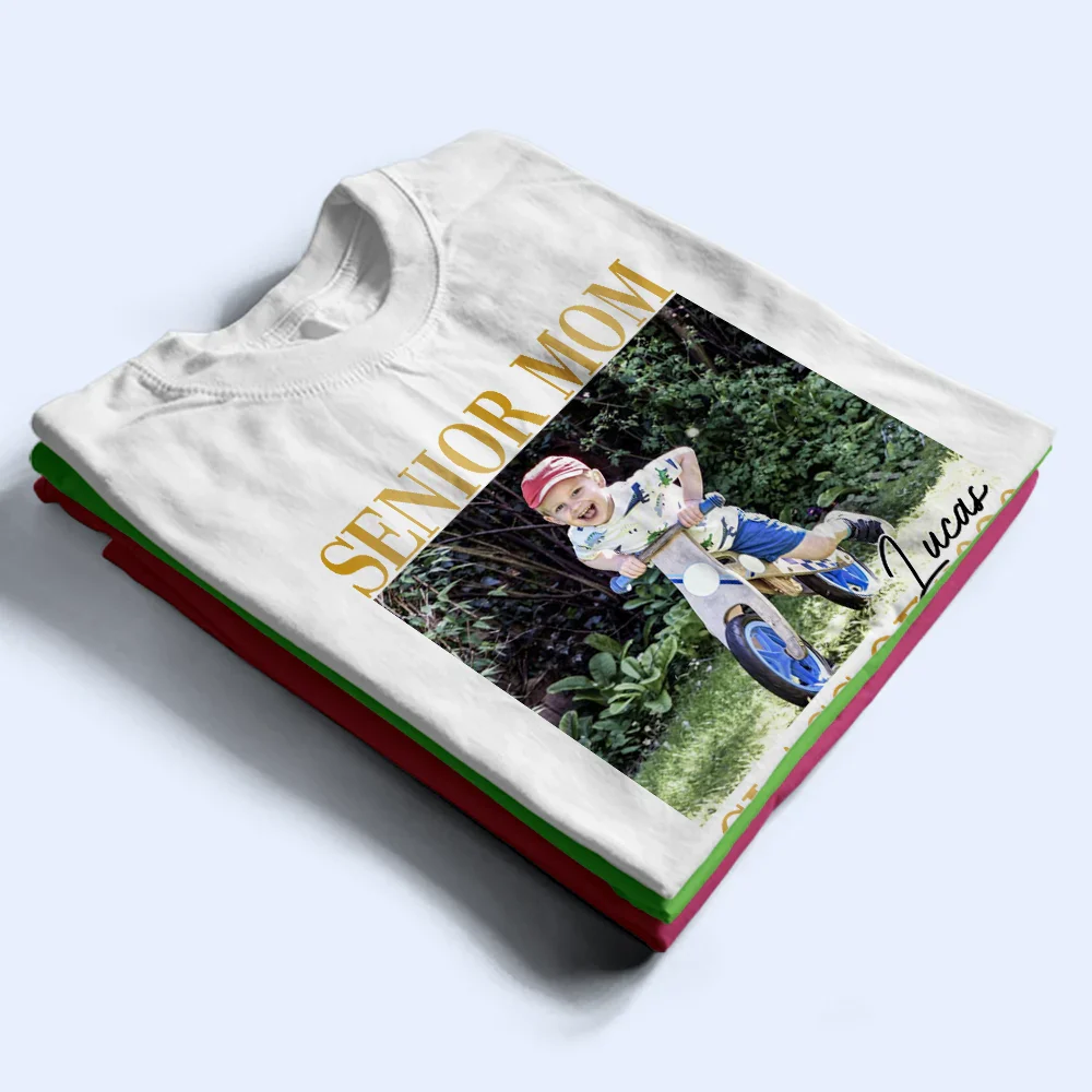 Custom Photo Senior Mom Graduation - Personalized T Shirt - Image 2