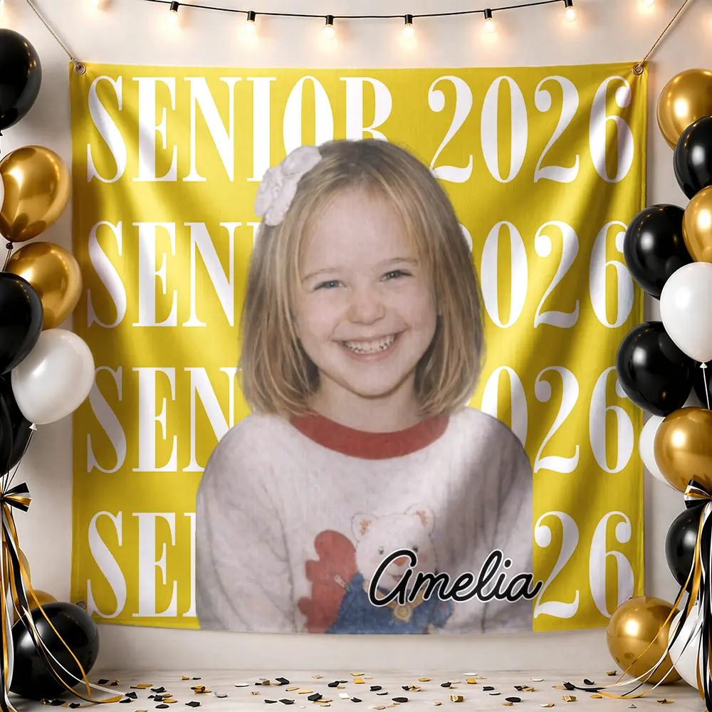 Custom Photo Senior Vintage Portrait - Personalized Backdrop - Image 3