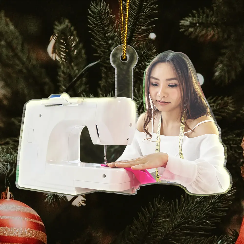 Custom Photo Sewing Christmas Decorations - Personalized Acrylic Photo Ornament - Image 4