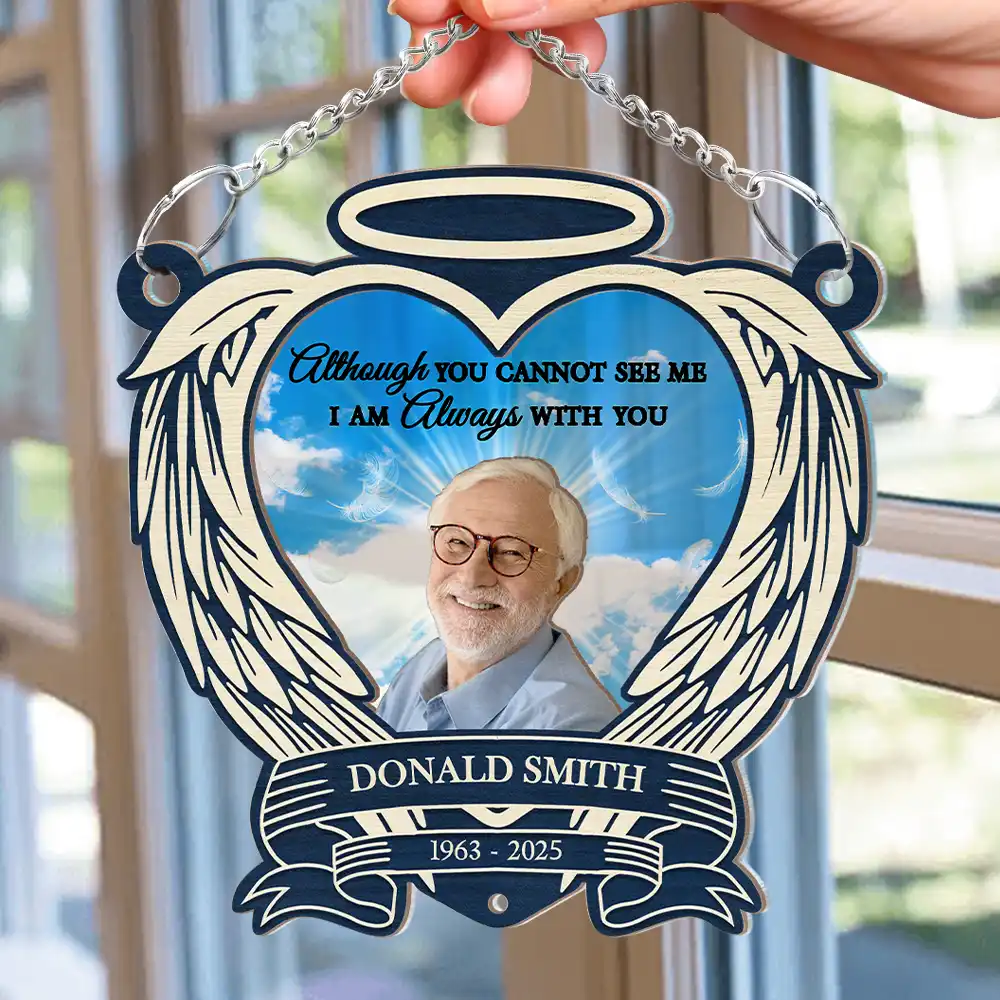 Custom Photo Sky Memorial Your Light Will Always Shine In My Heart - Personalized Window Hanging Suncatcher Ornament - Image 3