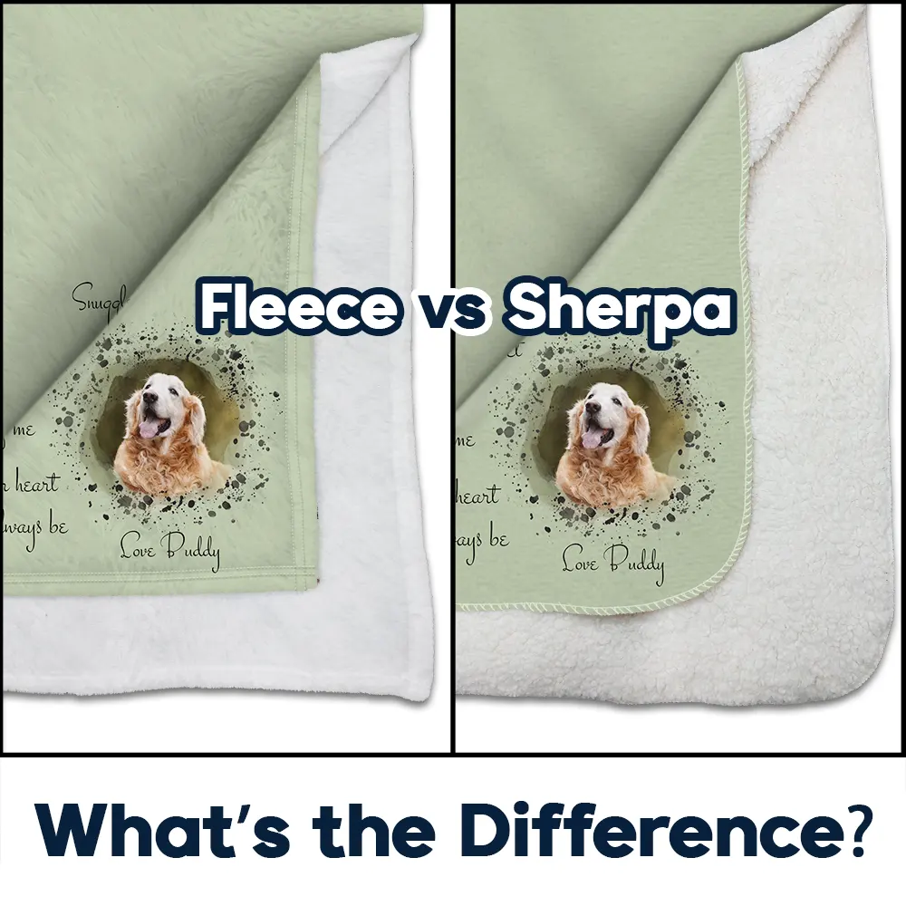 Custom Photo Snuggle This Blanket - Personalized Fleece Blanket, Sherpa Blanket - Image 4