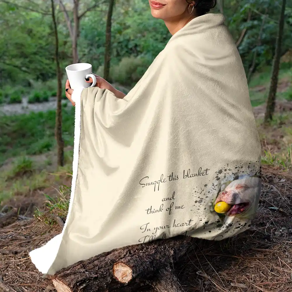 Custom Photo Snuggle This Blanket - Personalized Fleece Blanket, Sherpa Blanket - Image 5