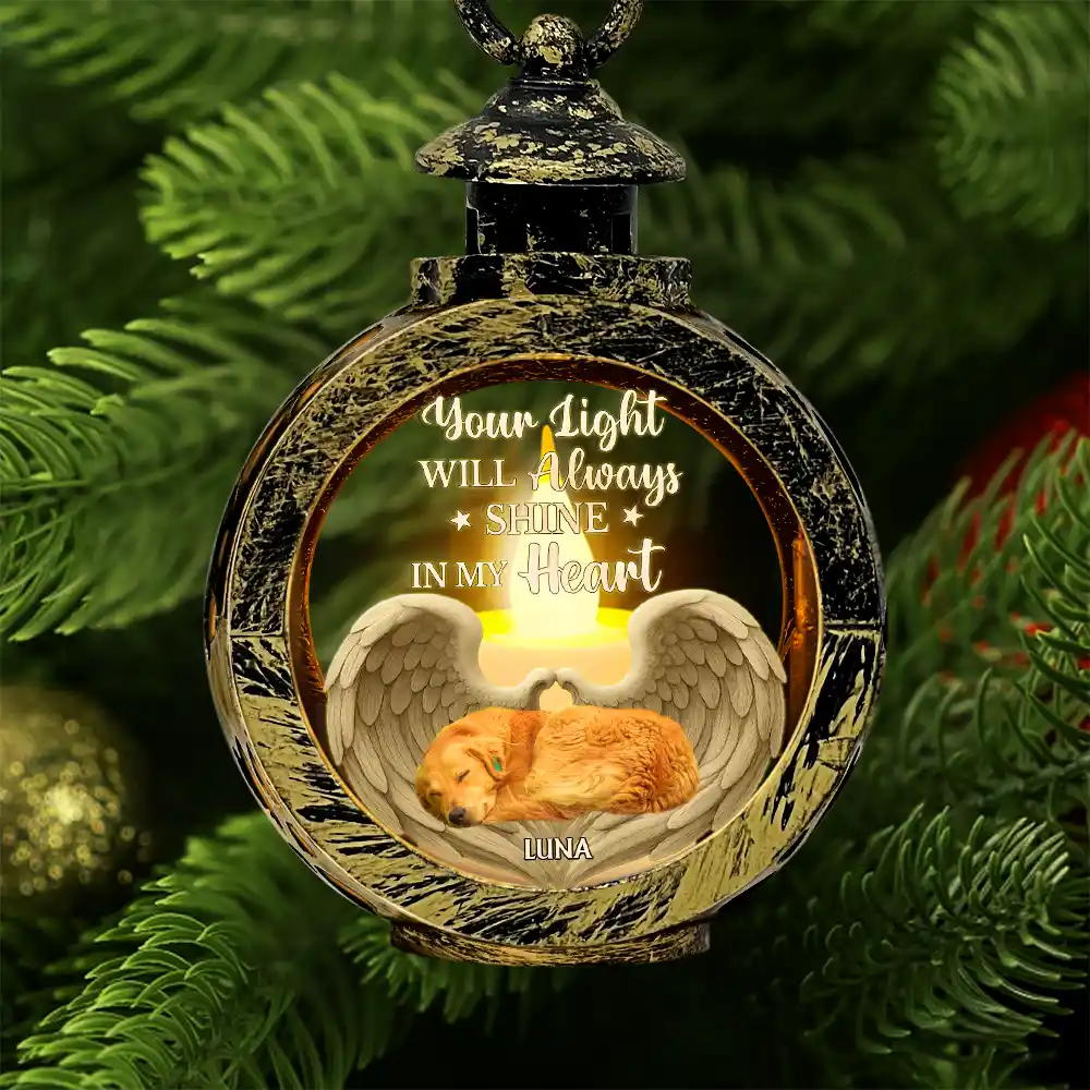 Custom Photo Some Angels Choose Fur Instead Of Wings - Personalized Candlelight Lantern Ornament - Image 3