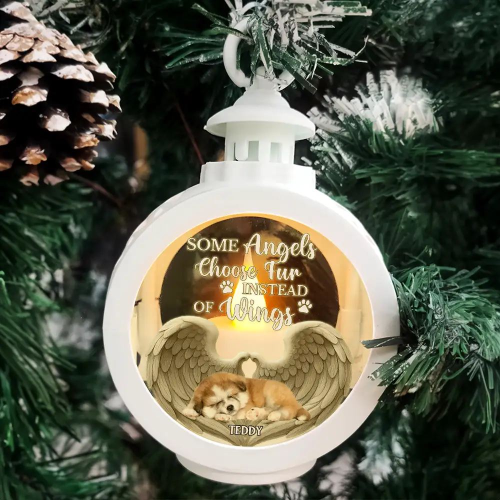 Custom Photo Some Angels Choose Fur Instead Of Wings - Personalized Candlelight Lantern Ornament - Image 5
