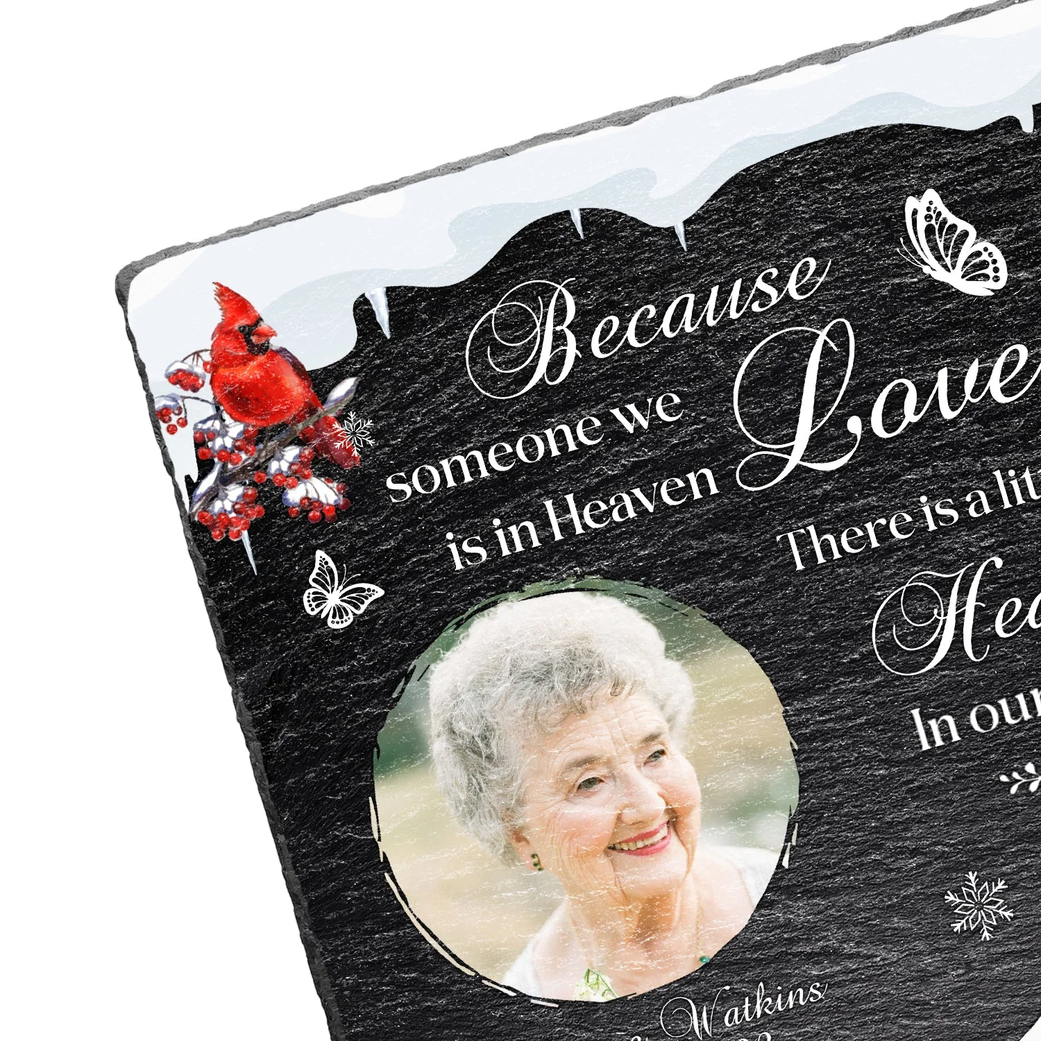 Custom Photo Someone We Love Is In Heaven - Memorial Gift - Personalized Rectangle Memorial Garden Stone - Image 2