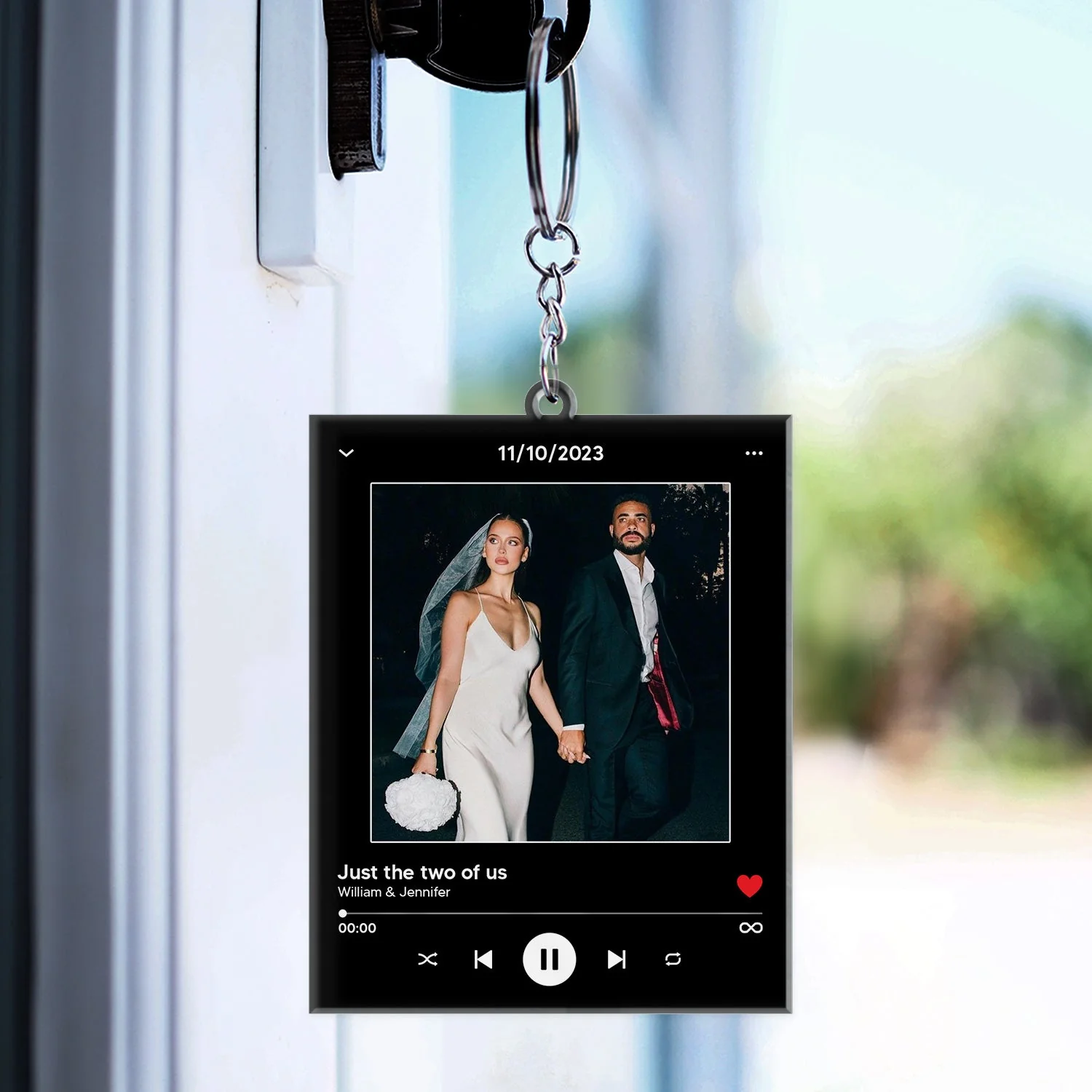Custom Photo Song Keychain - Gift For Couples, Besties, Family - Personalized Acrylic Keychain - Image 4